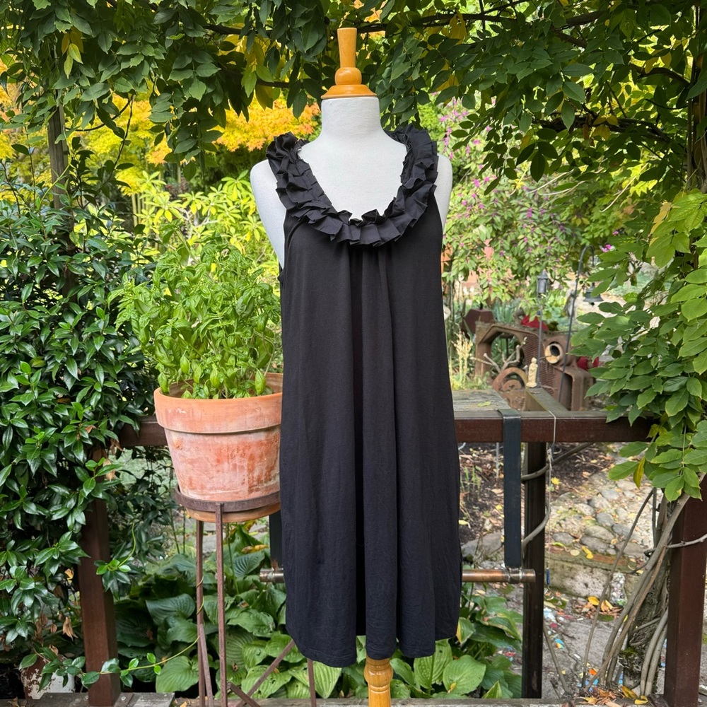 Ann Taylor LOFT Black Sleeveless Dress Modal Spandex Size L